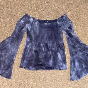 American Eagle Off the Shoulder Tie Dye Top